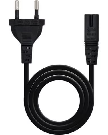 NANO CABLE Cable Alimentacion Forma 8 Nanocable 10 22 0402-L300- CEE7-16 Macho - C7 Hembra- 3m- Negro