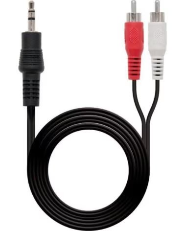 NANO CABLE Cable Estereo Nanocable 10 24 0303- Jack 3 5 Macho - 2x RCA Macho- 3m- Negro