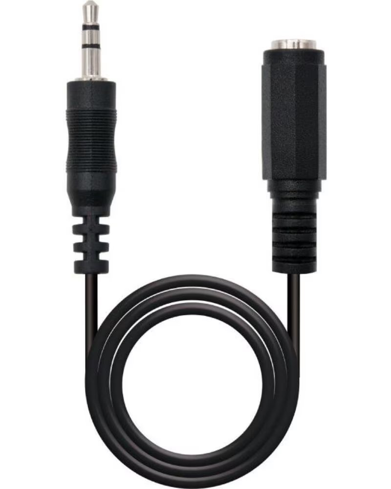 NANO CABLE Cable Estereo Nanocable 10 24 0203- Jack 3 5 Macho - Jack 3 5 Hembra- 3m- Negro