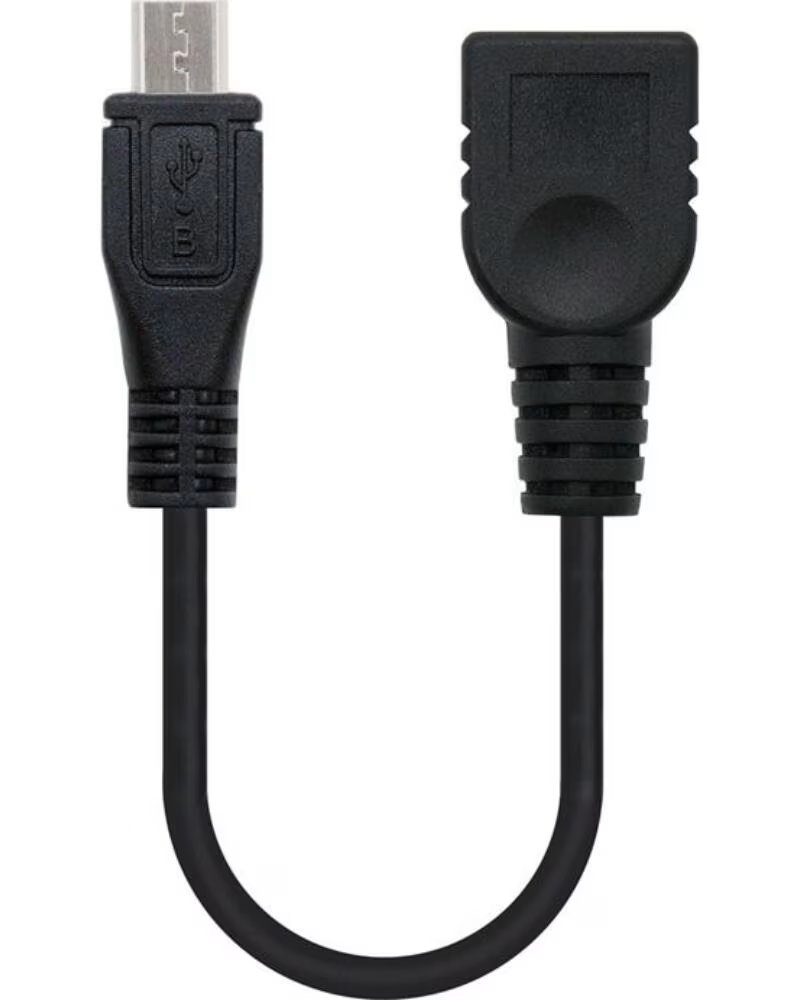 NANO CABLE Cable USB 2 0 Nanocable 10 01 3500- MicroUSB Macho - USB Hembra- 15cm- Negro