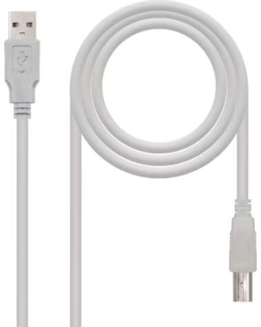 NANO CABLE Cable impresora nanocable conversor usb - a a usb - b macho - macho beige 1 8m