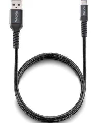 NGS Cable USB 2 0 KNOT-AC- USB Macho - USB Tipo-C Macho- 480Mbps- 1m- Negro