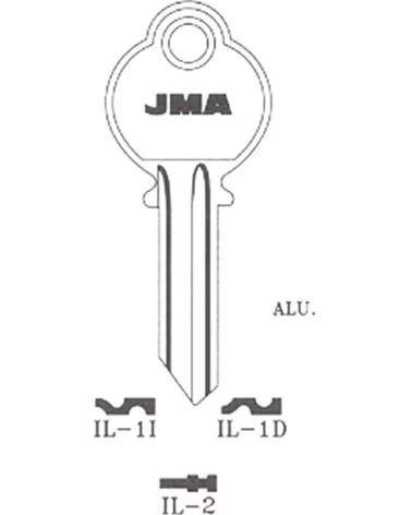 JMA CHAVE VIRGEM MODELO IL-1I IL-1D IL-2 MULTICOLOR