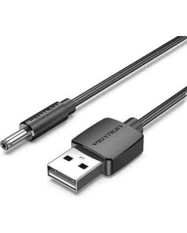 VENTION Cable Alimentacion CEXBF- USB Macho - DC 3 5mm Macho- 1m- Negro