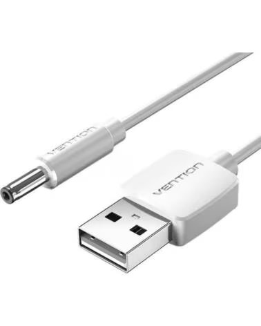 VENTION Cable Alimentacion CEXWF- USB Macho - DC 3 5mm Macho- 1m- Blanco