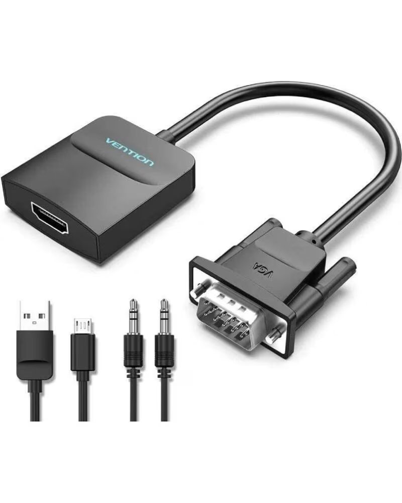 VENTION Cable Conversor ACNBF- VGA Macho - HDMI Hembra- 1m- Negro