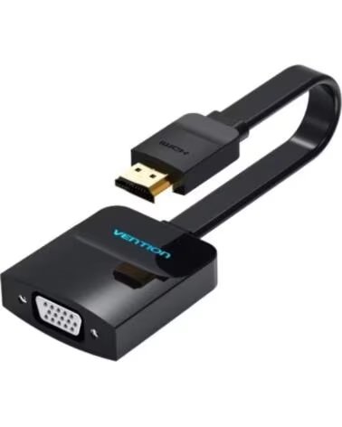 VENTION Conversor 74345- HDMI Macho- VGA Hembra- 15cm- Negro