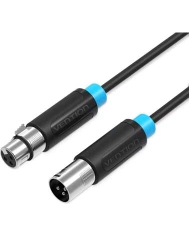 VENTION Cable Estereo BBFBH- XLR Macho - XLR Hembra- 2m- Negro