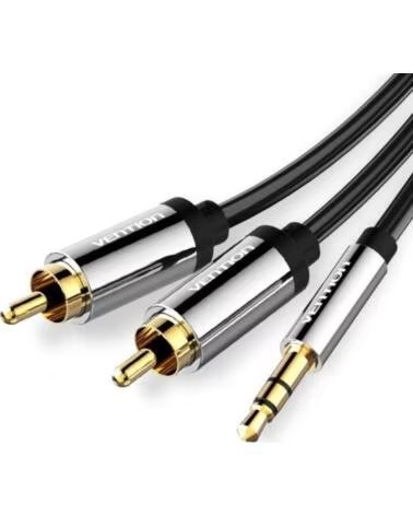 VENTION Cable Estereo BCFBI- Jack 3 5 Macho - 2x RCA Macho- 3m- Negro