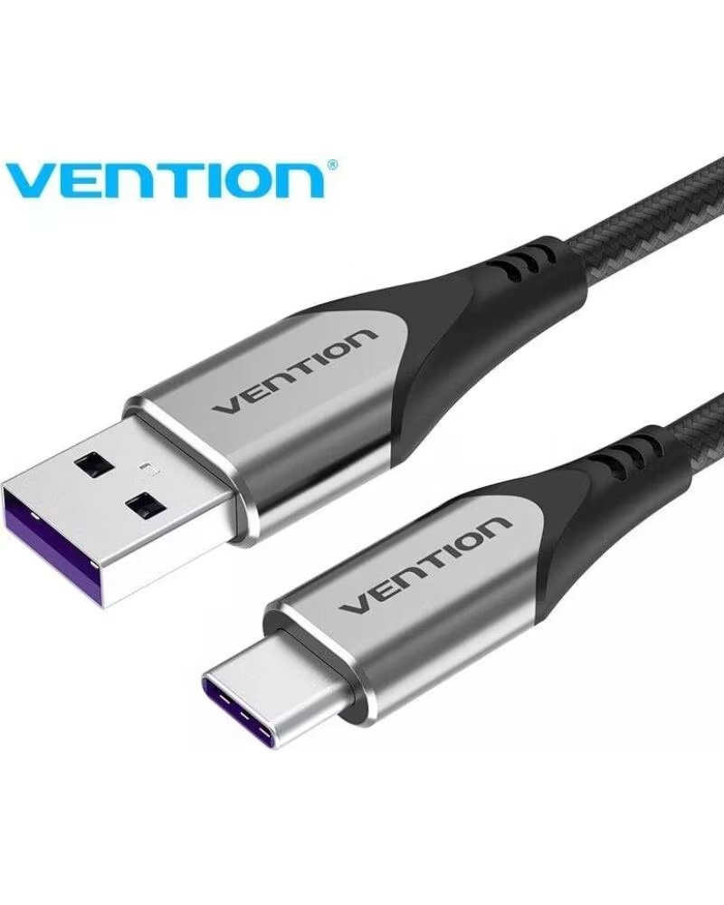 VENTION Cable USB 2 0 Tipo-C COFHG- USB Tipo-C Macho - USB Macho- Hasta 100W- 480Mbps- 1 5m- Gris