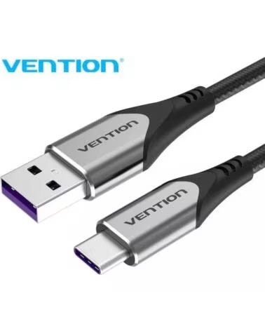 VENTION Cable USB 2 0 Tipo-C COFHH- USB Tipo-C Macho - USB Macho- Hasta 100W- 480Mbps- 2m- Gris