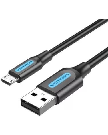 VENTION Cable USB 2 0 COLBC- USB Macho - MicroUSB Macho- 480Mbps- 25cm- Negro