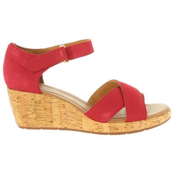 Sandali per Donna CLARKS 26132327 UN PLAZA RED NUBUCK