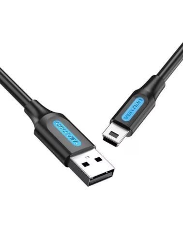 VENTION Cable USB 2 0 COMBD- USB Macho - MiniUSB Macho- 480Mbps- 50cm- Negro