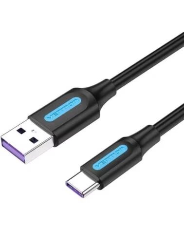 VENTION Cable USB 2 0 Tipo-C CORBF- USB Macho - USB Tipo-C Macho- 480Mbps- 1m- Negro