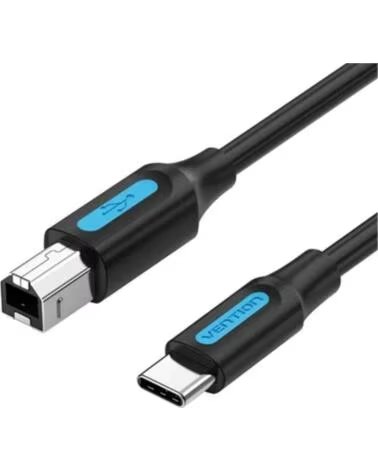 VENTION Cable USB 2 0 Tipo-C CQUBH- USB Tipo-B Macho - USB Tipo-C Macho- 480Mbps- 2m- Negro