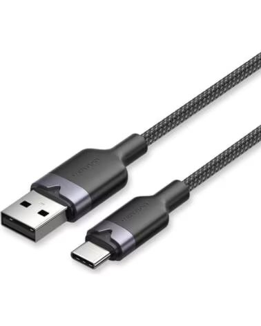 VENTION Cable USB 2 0 Tipo-C CTNBF- USB Tipo-C Macho - USB Macho- Hasta 60W- 480Mbps- 1m- Negro