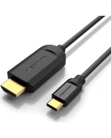 VENTION Cable Conversor HDMI 1 4 4K CGUBG- USB Tipo-C Macho - HDMI Macho- 1 5m- Negro