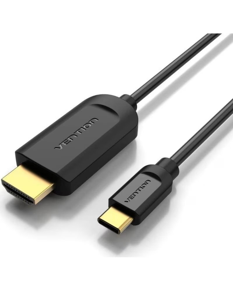 VENTION Cable Conversor HDMI 1 4 4K CGUBG- USB Tipo-C Macho - HDMI Macho- 1 5m- Negro