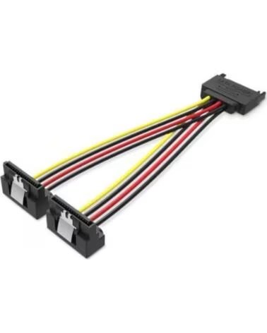 VENTION Cable Alimentacion KDBBB- SATA Macho - 2x SATA Hembra- 15cm- Negro