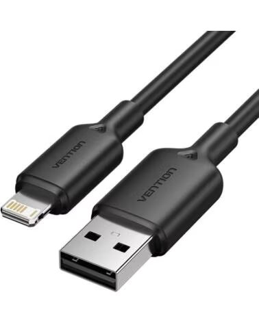 VENTION Cable USB 2 0 Lightning LAMBF- USB Macho - Lightning Macho- 480Mbps- 1m- Negro