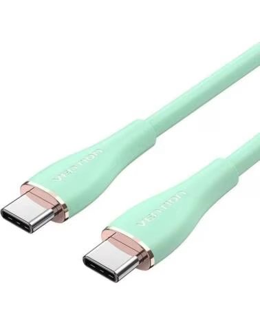 VENTION Cable USB 2 0 Tipo-C TAWGF- USB Tipo-C Macho - USB Tipo-C Macho- Hasta 100W- 480Mbps- 1m- Verde