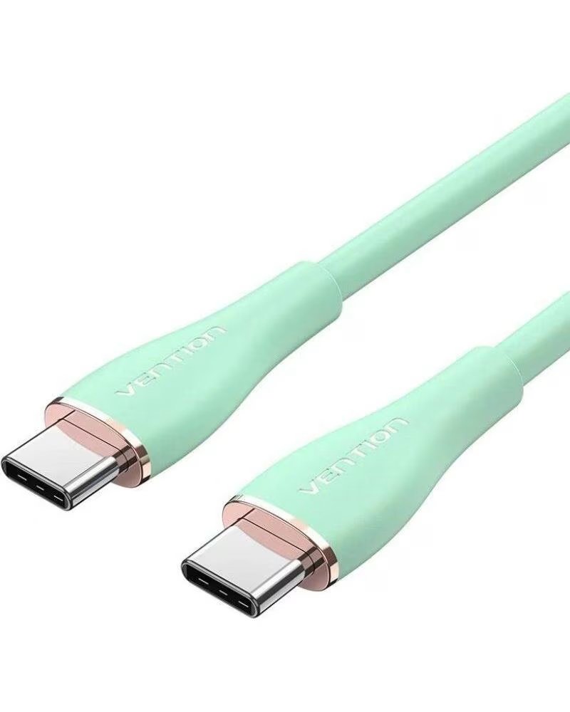 VENTION Cable USB 2 0 Tipo-C TAWGF- USB Tipo-C Macho - USB Tipo-C Macho- Hasta 100W- 480Mbps- 1m- Verde