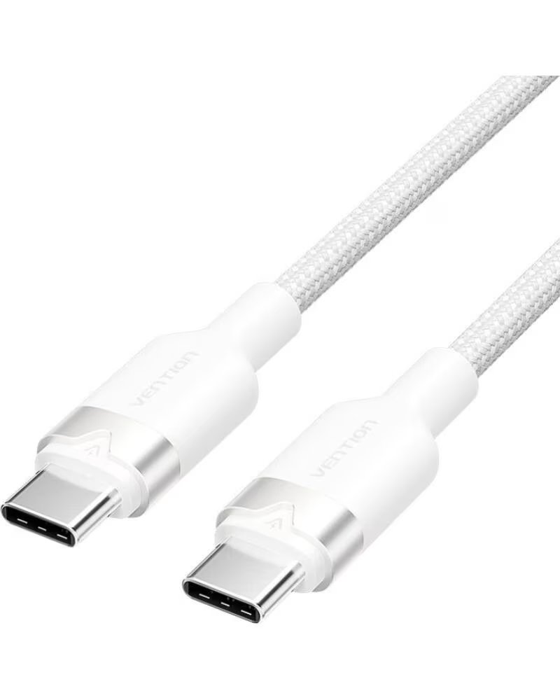 VENTION Cable USB 2 0 Tipo-C 3A TRDWF- USB Tipo-C Macho - USB Tipo-C Macho- Hasta 60W- 480Mbps- 1m- Blanco