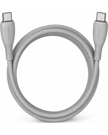 VENTION Cable USB 2 0 Tipo-C TRVHF- USB Tipo-C Macho - USB Tipo-C Macho- Hasta 60W- 480Mbps- 1m- Gris