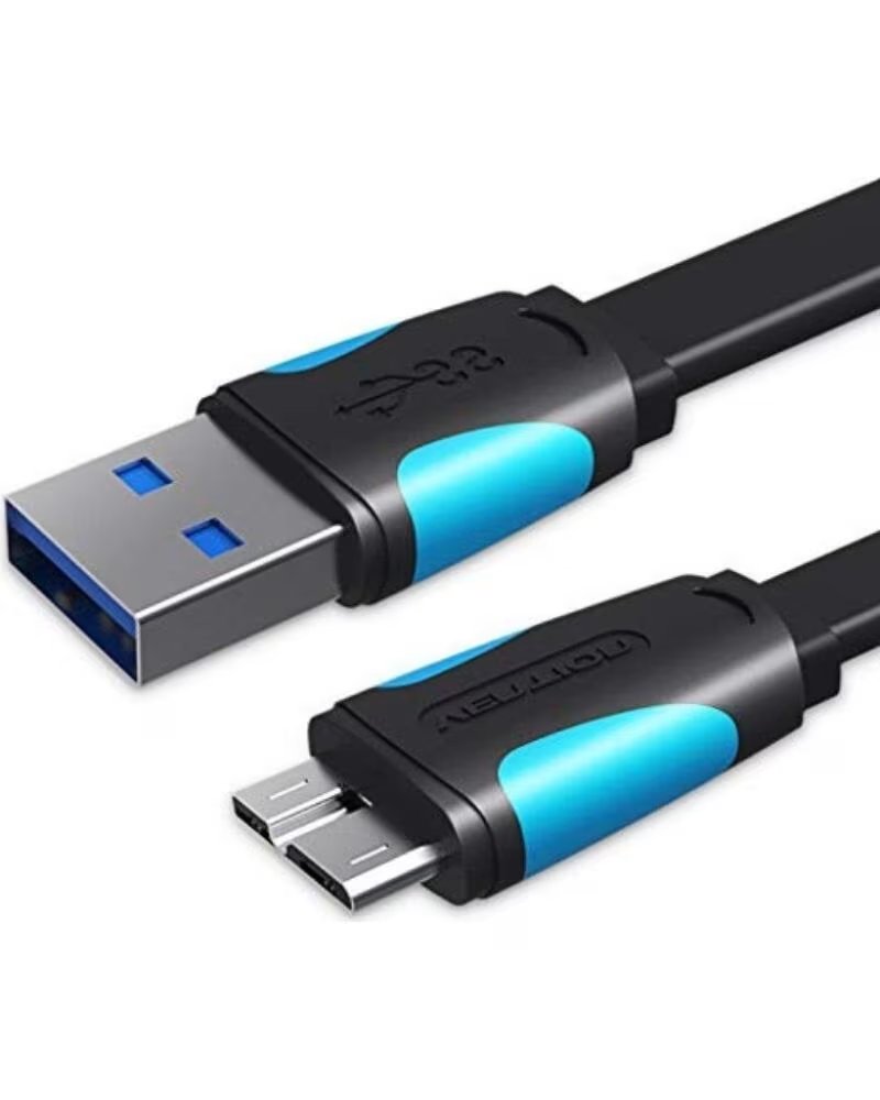 VENTION Cable USB 3 0 VAS-A12-B025- MicroUSB Macho - USB Macho- 10W- 5Gbps- 25cm- Azul y Negro