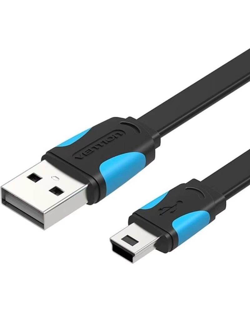 VENTION Cable USB 2 0 VAS-A14-B150- Mini USB Macho - USB Macho- 480Mbps- 1 5m- Azul y Negro