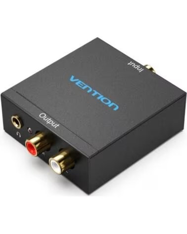 VENTION Convertidor de Audio BDFB0-EU- Entrada Toslink y RCA- Salida 2x RCA