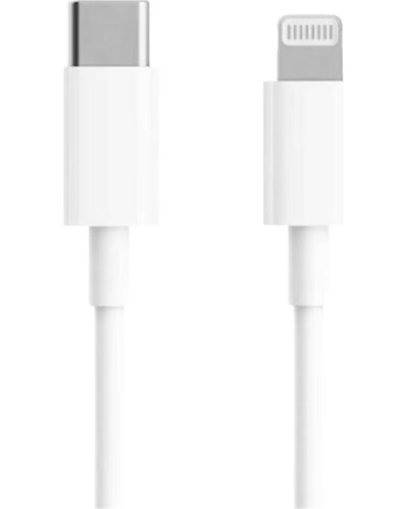 XIAOMI Cable USB 2 0 Tipo-C Lightning BHR4421GL- USB Tipo-C Macho - Lightning Macho- Hasta 18W- 480Mbps- 1m- Blanco