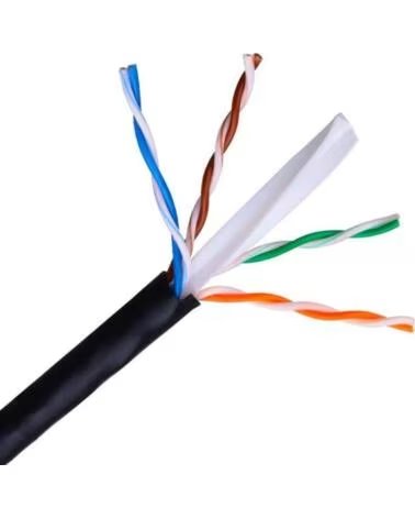 AISENS Bobina de Cable RJ45 para Exteriores UTP A135-0263 Cat 6- 100m- Impermeable- Negro