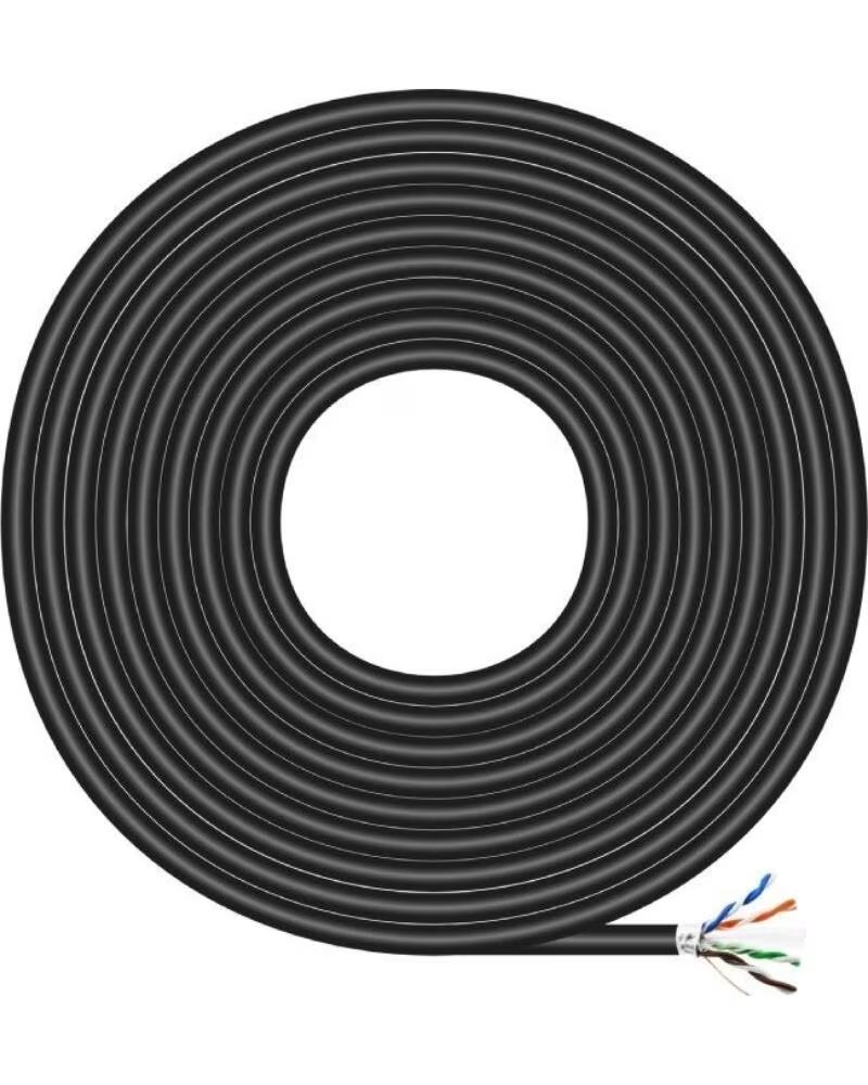 AISENS Bobina de Cable RJ45 para Exteriores FTP AWG24 A135-0674 Cat 6- 305m- Impermeable- Negro