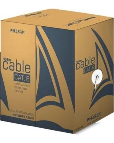 PHASAK Bobina de Cable RJ45 FTP PHR 6312 Cat 6- 305m- Gris