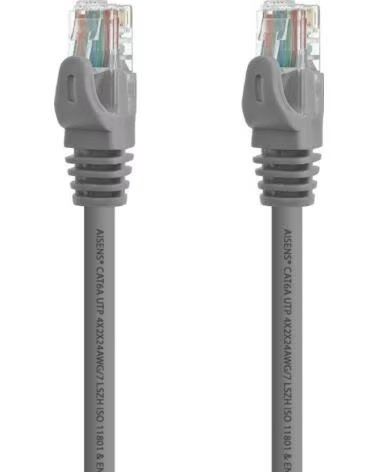 AISENS Cable de Red RJ45 UTP A145-0324 Cat 6A- 25cm- Gris