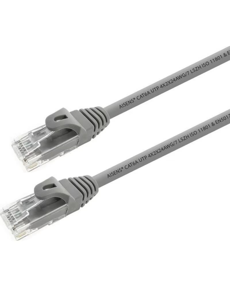 AISENS Cable de Red RJ45 UTP A145-0331 Cat 6A- 15m- Gris