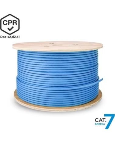 AISENS Bobina de Cable RJ45 SFTP AWG23 LSZH CPR Dca A146-0666 Cat 7- 500m- Azul