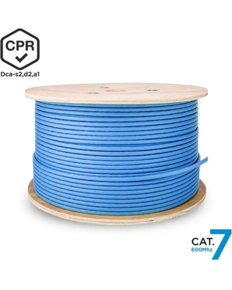 AISENS Bobina de Cable RJ45 SFTP AWG23 LSZH CPR Dca A146-0666 Cat 7- 500m- Azul