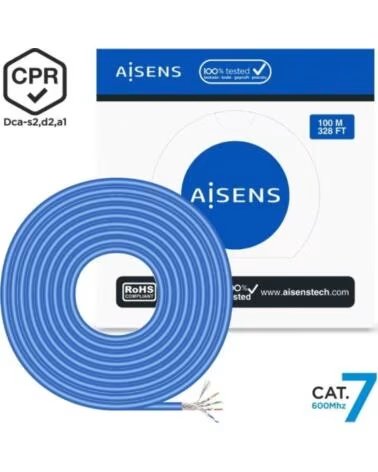 AISENS Bobina de Cable RJ45 SFTP AWG23 LSZH CPR Dca A146-0664 Cat 7- 100m- Azul