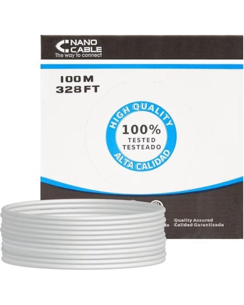NANO CABLE Bobina de Cable RJ45 FTP Nanocable 10 20 0902 Cat 6- 100m- Gris