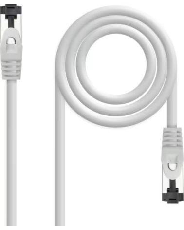 NANO CABLE Cable de Red RJ45 SSTP Nanocable 10 20 2002 Cat 8 1- 2m- Gris