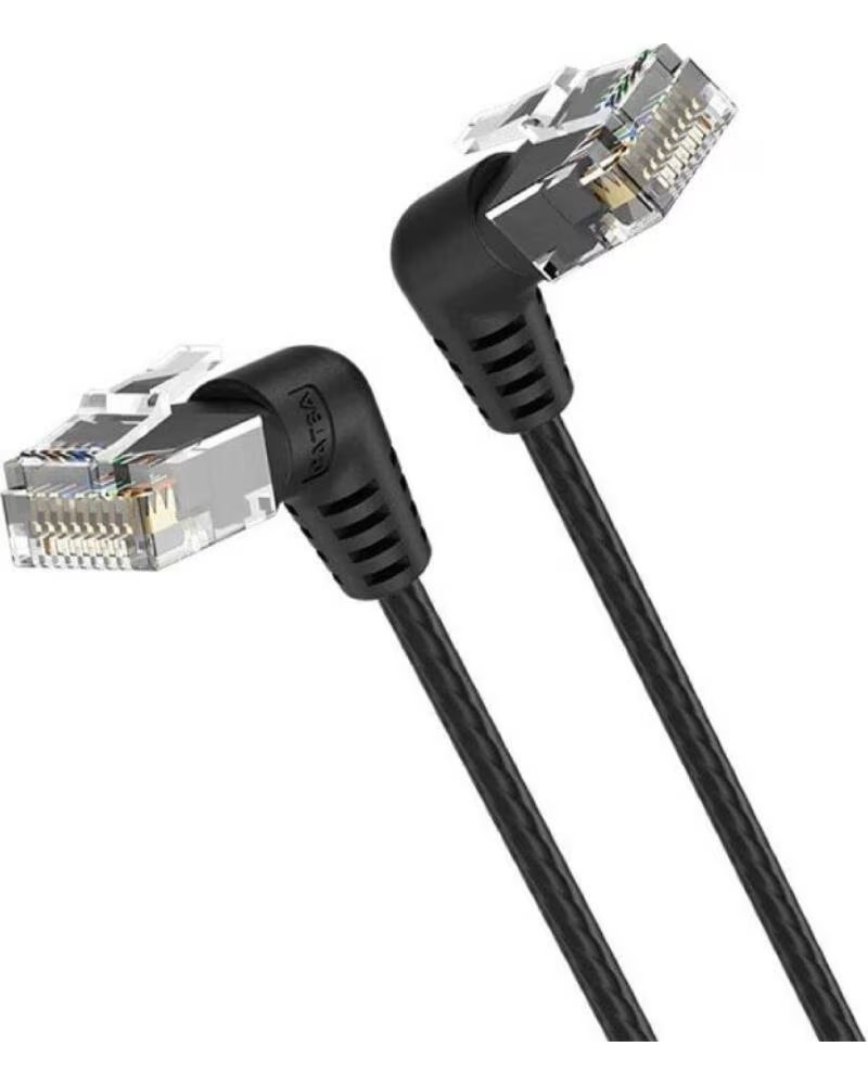 VENTION Cable de Red RJ45 UTP IBOBD Cat 6A- 50cm- Cabeza Rotatoria 360º- Negro