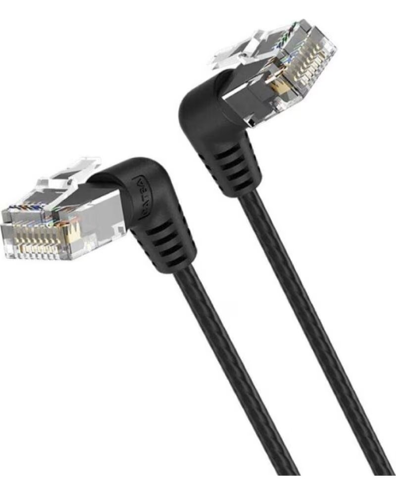 VENTION Cable de Red RJ45 UTP IBOBF Cat 6A- 1m- Cabeza Rotatoria 360º- Negro