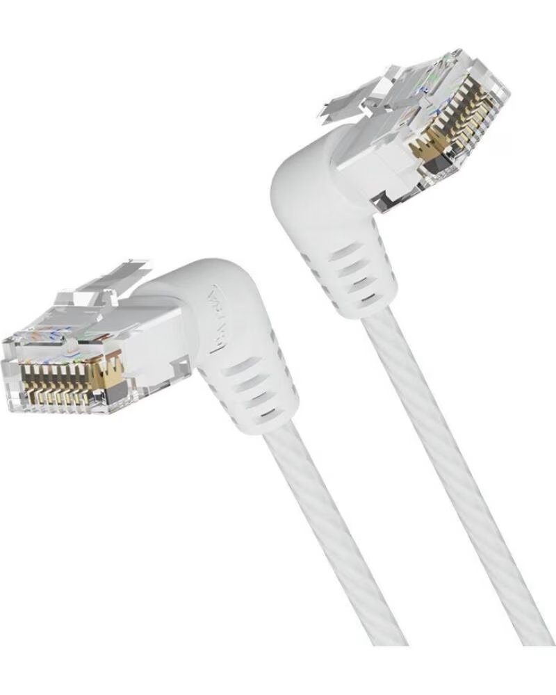 VENTION Cable de Red RJ45 UTP IBOWF Cat 6A- 1m- Cabeza Rotatoria 360º- Blanco
