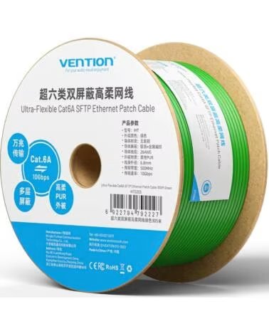 VENTION Bobina de Cable RJ45 SFTP IHTG305 Cat 6A- 305m- Verde