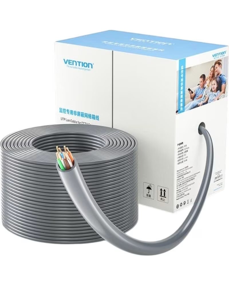 VENTION Bobina de Cable RJ45 UTP IJCH305 Outdoor Patch Cat 5e- 305m- Gris