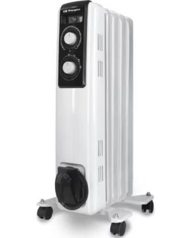 ORBEGOZO Radiador de Aceite RF 1000 A- 2 Potencias- 500-1000W- 5 Elementos Calorificos