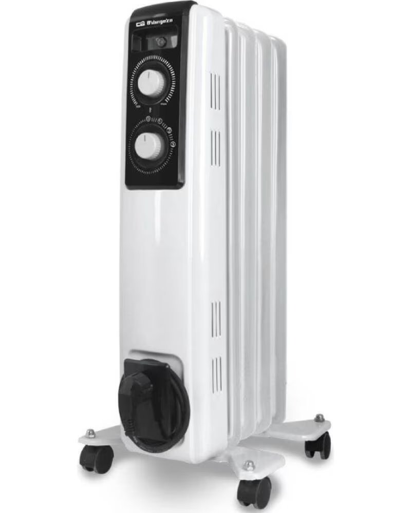ORBEGOZO Radiador de Aceite RF 1000 A- 2 Potencias- 500-1000W- 5 Elementos Calorificos